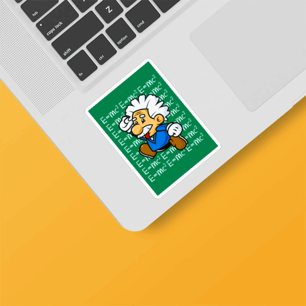 Einstein’s Genius in Motion Sticker