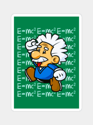 Einstein’s Genius in Motion Sticker