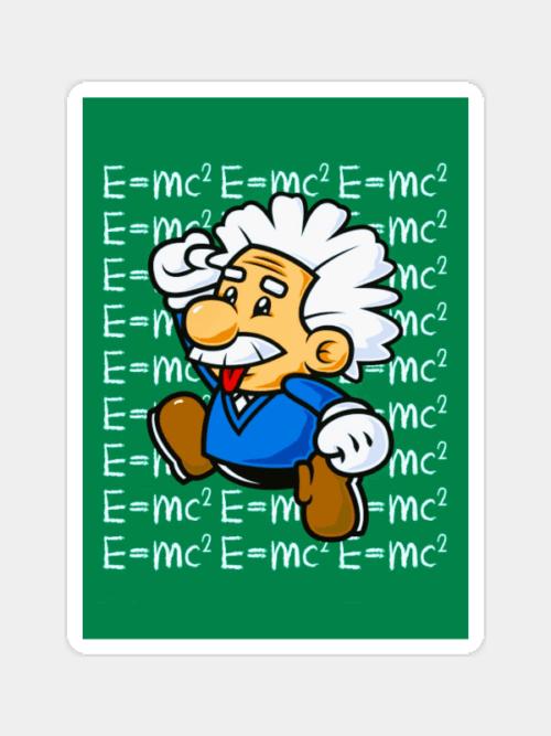 Einstein’s Genius in Motion Sticker