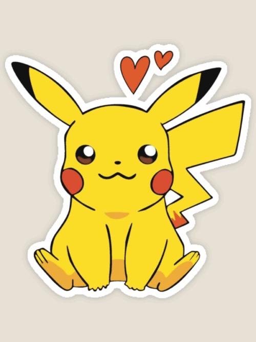 Electric Mouse Pikachu Power Sticker