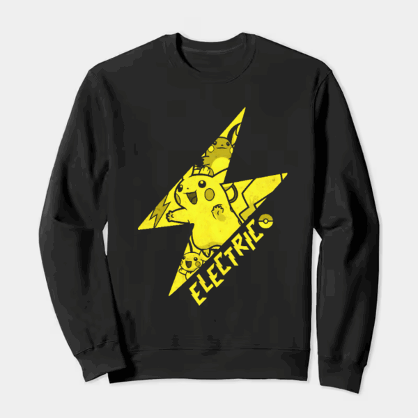 Electric Spark Pikachu Pokémon Power Crewneck Sweatshirt