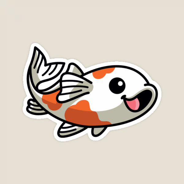 Elegant Koi Fish Good Luck Sticker Elegant Koi Fish Good Luck Sticker