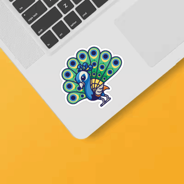 Elegant Peacock Wildlife Sticker