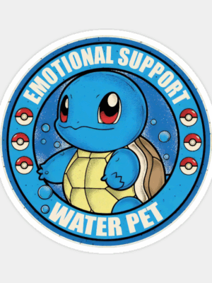 Emotional Support Water Pet Cute Pokemon Sticker