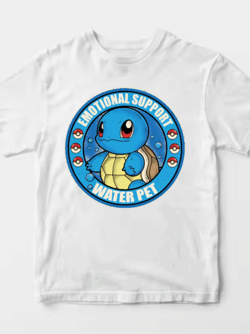 Emotional Support Water Pet Cute Pokemon Unisex T-Shirt