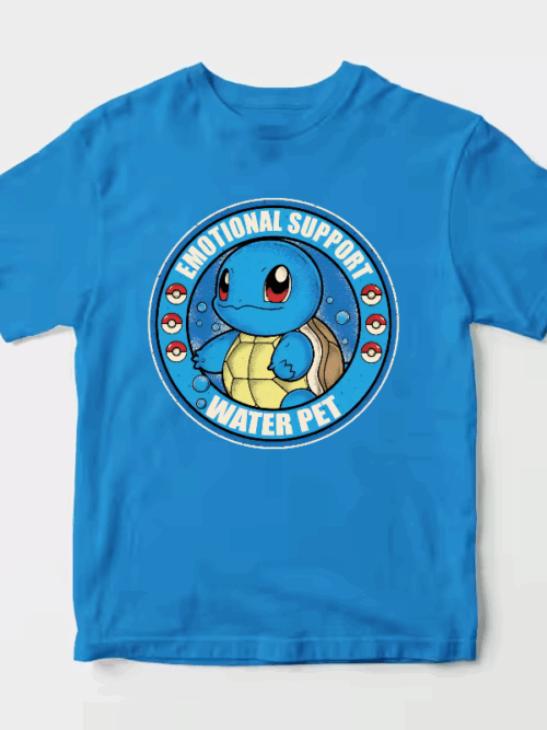 Emotional Support Water Pet Cute Pokemon Unisex T-Shirt