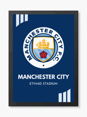 Etihad Stadium Manchester City Blue Spirit Poster