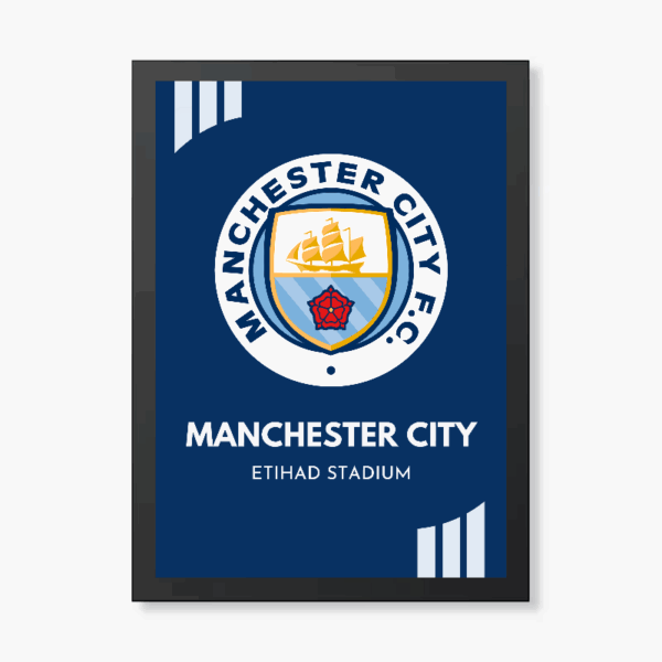 Etihad Stadium Manchester City Blue Spirit Poster