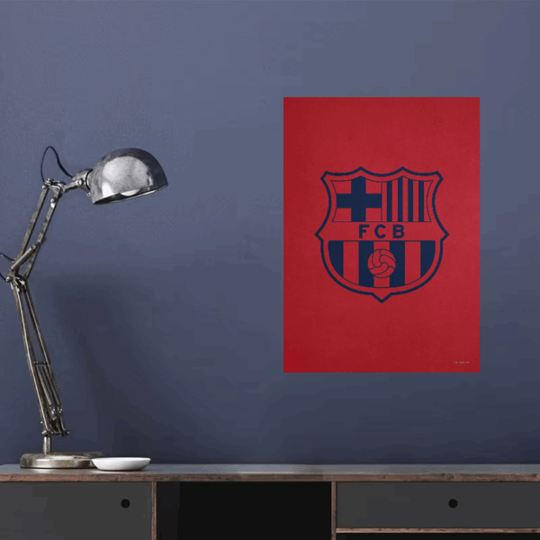 FC Barcelona Crest Navy Red Pride Poster
