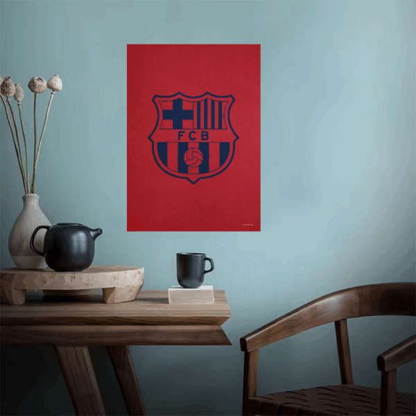 FC Barcelona Crest Navy Red Pride Poster