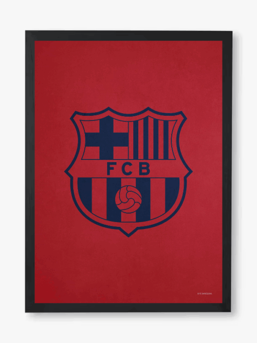 FC Barcelona Crest Navy Red Pride Poster
