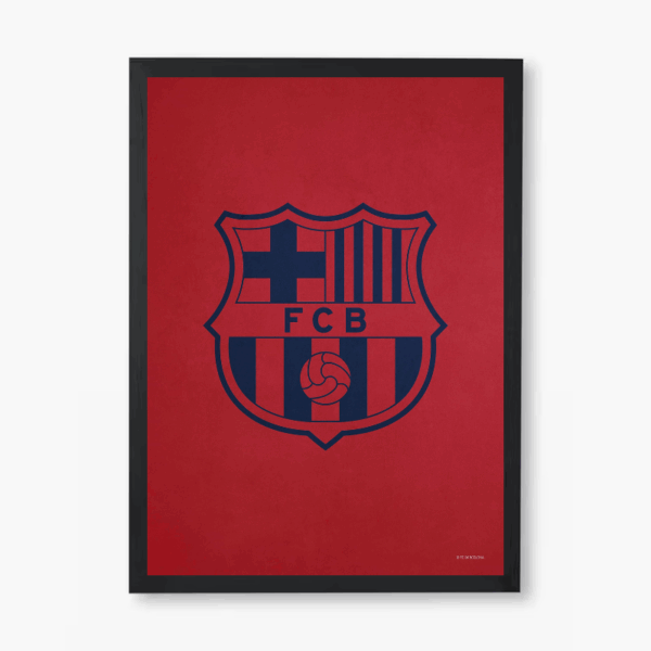 FC Barcelona Crest Navy Red Pride Poster