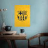 FC Barcelona Crest Navy Yellow Pride Poster