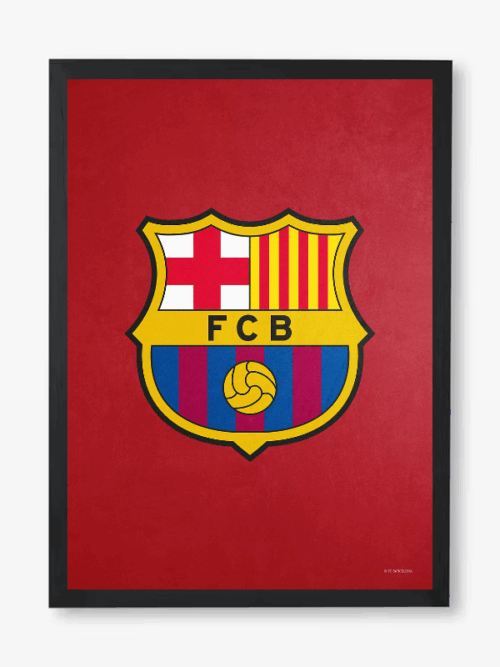 FC Barcelona Crest Red Pride Poster