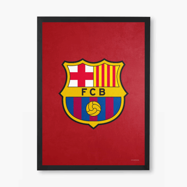 FC Barcelona Crest Red Pride Poster