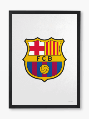 FC Barcelona Crest White Pride Poster