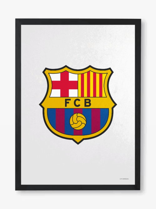 FC Barcelona Crest White Pride Poster