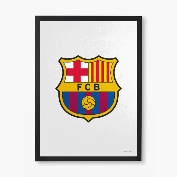 FC Barcelona Crest White Pride Poster