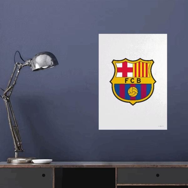 FC Barcelona Crest White Pride Poster