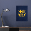FC Barcelona Crest Yellow Navy Pride Poster