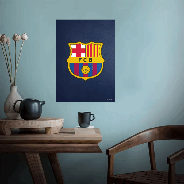 FC Barcelona Legendary Crest Navy Poster