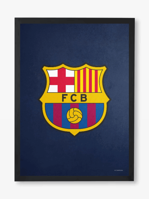 FC Barcelona Legendary Crest Navy Poster
