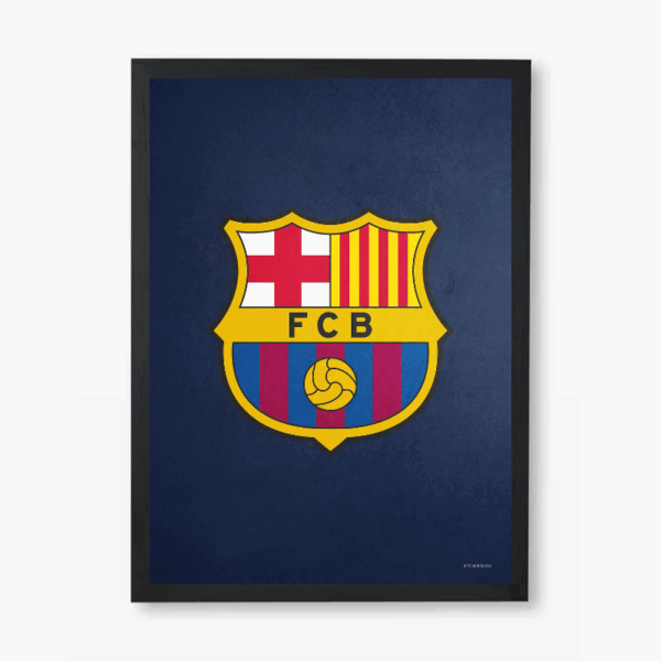 FC Barcelona Legendary Crest Navy Poster