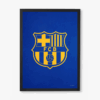 FC Barcelona Legendary Crest Yellow Blue Poster