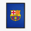 FC Barcelona Official Badge Blue Theme Poster