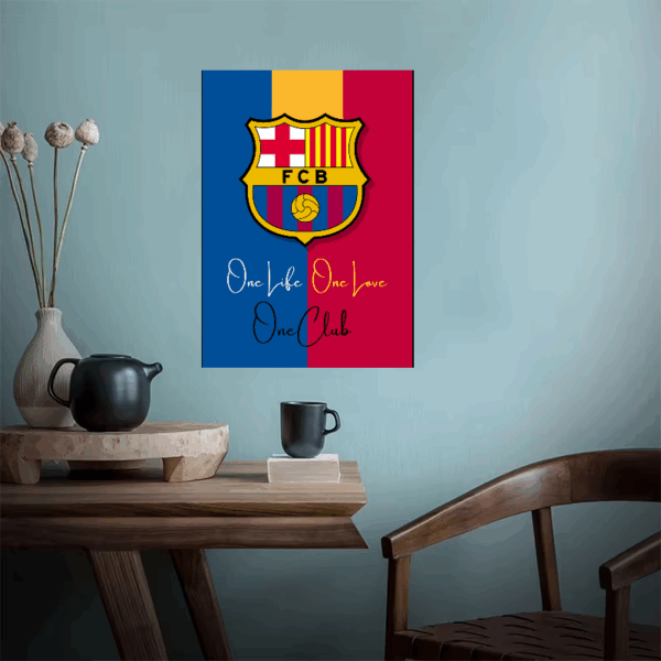 FC Barcelona One Life One Love One Club Pride Poster