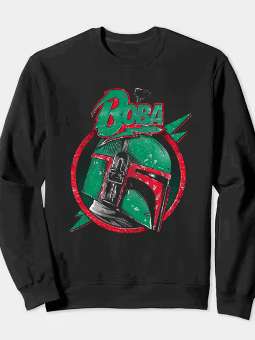 Fearless Fighter Boba Fett Mandalorian Crewneck Sweatshirt