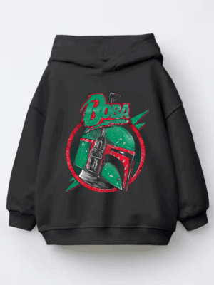 Fearless Fighter Boba Fett Mandalorian Kids Hoodie