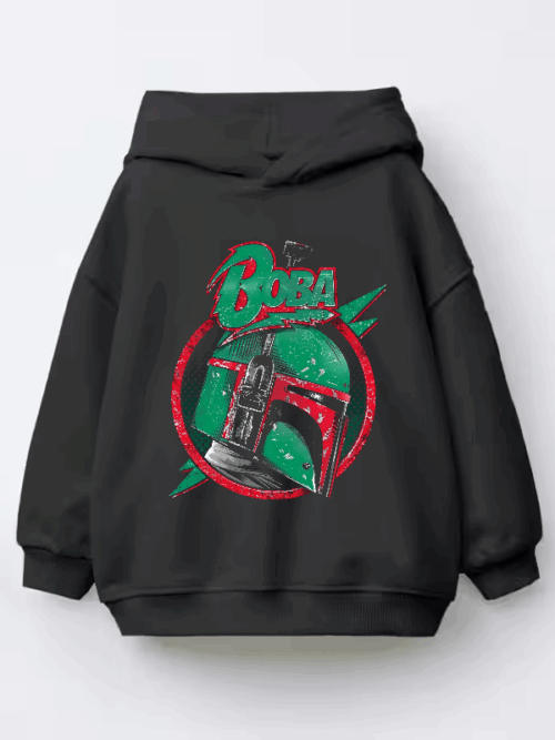 Fearless Fighter Boba Fett Mandalorian Kids Hoodie