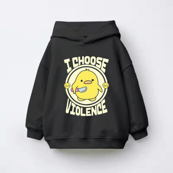Feisty Chick I Choose Violence Kids Hoodie