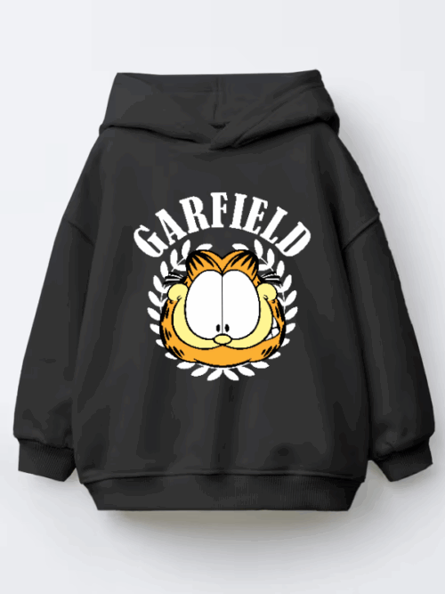 Floral Garfield Kids Hoodie