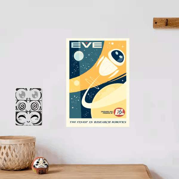 Flying Eve Vintage Robotics Dreamscape Poster