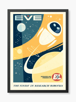 Flying Eve Vintage Robotics Dreamscape Poster