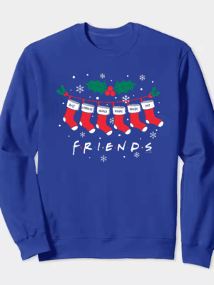 Friends Christmas Socks – Festive Holiday Vibes with a Classic Twist Crewneck Sweatshirt