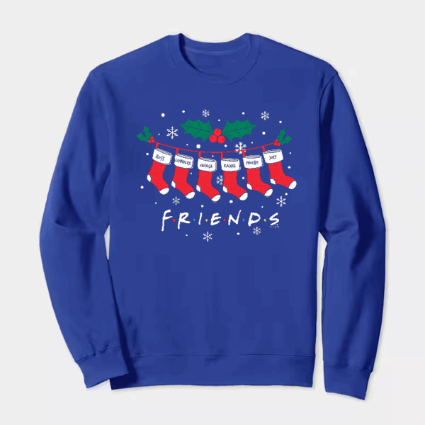Friends Christmas Socks – Festive Holiday Vibes with a Classic Twist Crewneck Sweatshirt