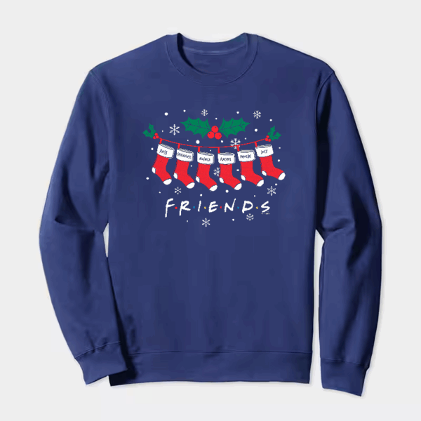 Friends Christmas Socks – Festive Holiday Vibes with a Classic Twist Crewneck Sweatshirt