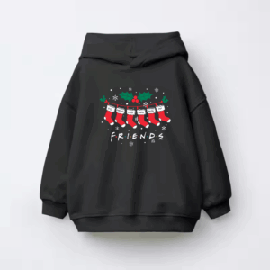 Friends Christmas Socks – Festive Holiday Vibes with a Classic Twist Kids Hoodie