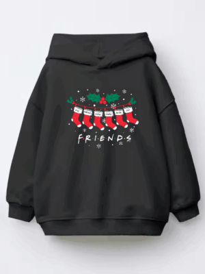 Friends Christmas Socks – Festive Holiday Vibes with a Classic Twist Kids Hoodie