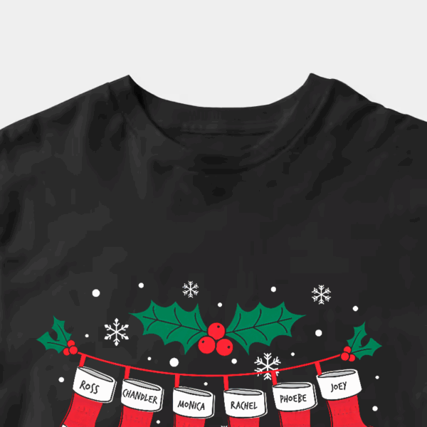 Men’s Friends Christmas Socks – Festive Holiday Vibes with a Classic Twist Unisex T-Shirt