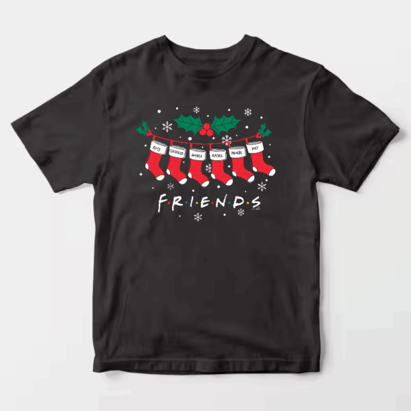 Men’s Friends Christmas Socks – Festive Holiday Vibes with a Classic Twist Unisex T-Shirt