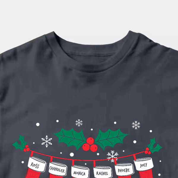 Men’s Friends Christmas Socks – Festive Holiday Vibes with a Classic Twist Unisex T-Shirt