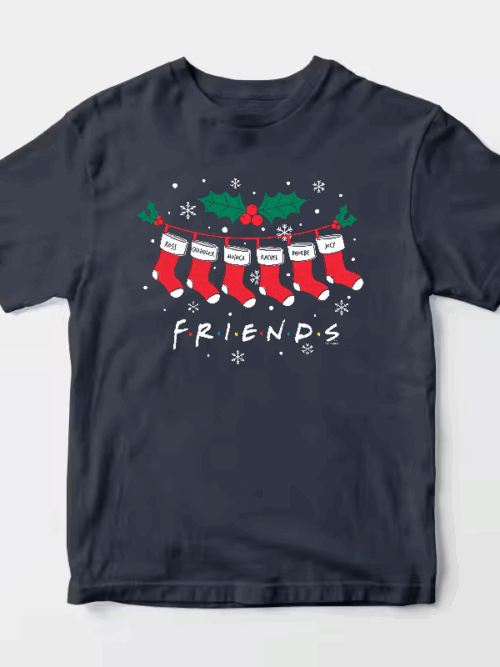 Men’s Friends Christmas Socks – Festive Holiday Vibes with a Classic Twist Unisex T-Shirt