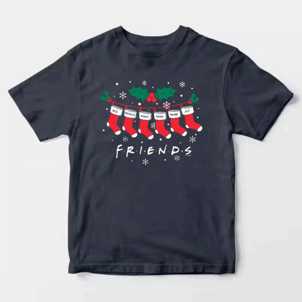 Men’s Friends Christmas Socks – Festive Holiday Vibes with a Classic Twist Unisex T-Shirt