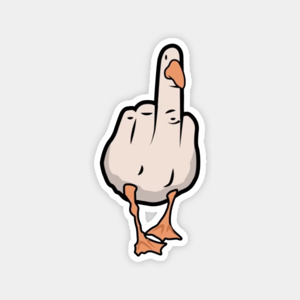 Fucktose Duck Neck Flip Sticker