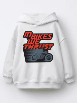 Full Throttle Faith In Bikes We Thrust Kids Hoodie