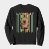 Funky Retro Style Cute Cartoon Wombat Crewneck Sweatshirt